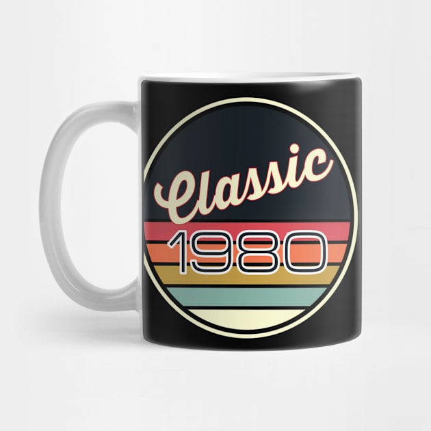 Classic 1980  Birthday celebration gift 40th birthday by Designtigrate